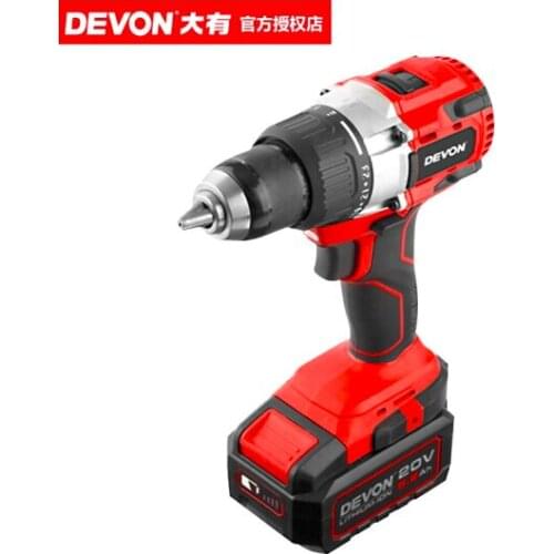 Devon 5283-Li-20TSIQ 20V Impact Drill, 1x Devon 5283-li-20TS 20V lithium electric brushless percussion drill +2x5.2Ah batteries