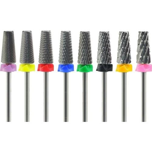 5 IN 1 Carbide Nail Drill Bits Manicure Pedicure Machine Milling Cutter Nail Files Clean Apparatus Nail Art Tools