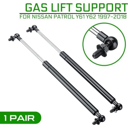 1Pair 41cm Steel Car Bonnet Hood Lift Supports Shock Gas Struts Bars Replace for Nissan Patrol Y61 1997-2018 Support Rod