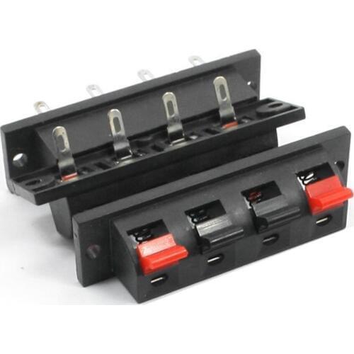 HWEXPRESS Hot Single Row 4 Pin 4 Position Speaker Terminal Board Connectors 5 Pcs