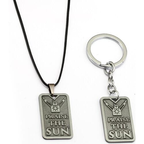 Game Dark Souls Tag Pendant Keychain Solaire of Astora Geometric Child Toys Praise The Sun Keyring Men Car Accessory llaveros
