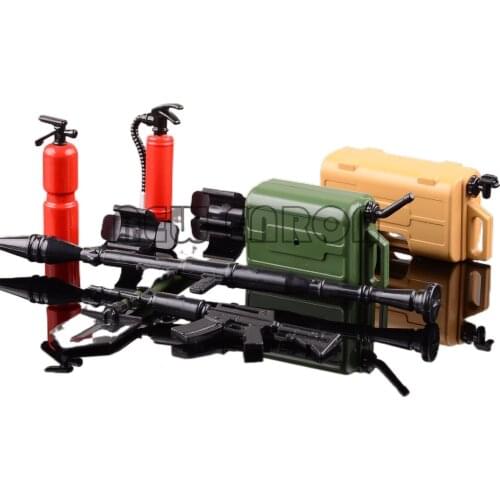 1/10 Rifle Mortar Gun+Fuel Tank+Fire Extinguisher Shovel Set AX-20009 For Axial SCX10 D90 NEW ENRON