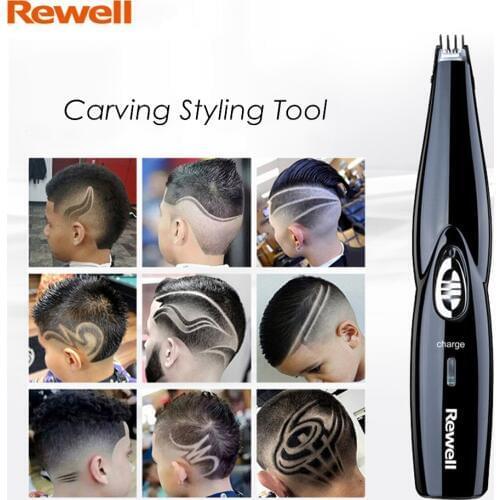 Electric Rechargeable Carving Hair Trimmer for Men Child Modeling Lettering Hair Clipper 10mm Cutter Styling Haircut Machine USB