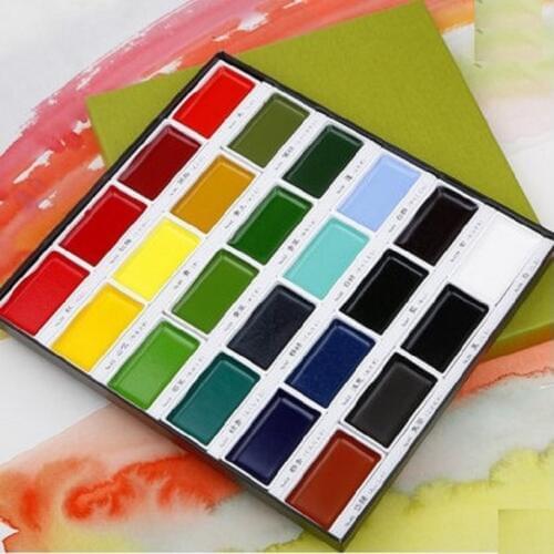 Kuretake solid watercolor paint 12/18/24/36 colors for choose pigment art supplies