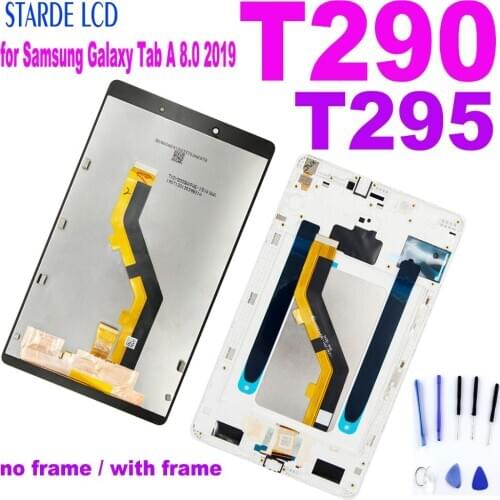 AAA+LCD For Samsung Tab A 8.0 2019 SM-T290 SM-T295 T290 T295 LCD Display Touch Screen Digitizer Glass Panel Assembly with Frame