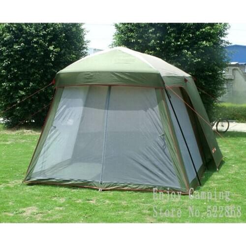 190+190)*265*200CM Ultralarge 4 Season 5-8 Person Use Double Layer Waterproof Camping Tent Barraca Large Gazebo
