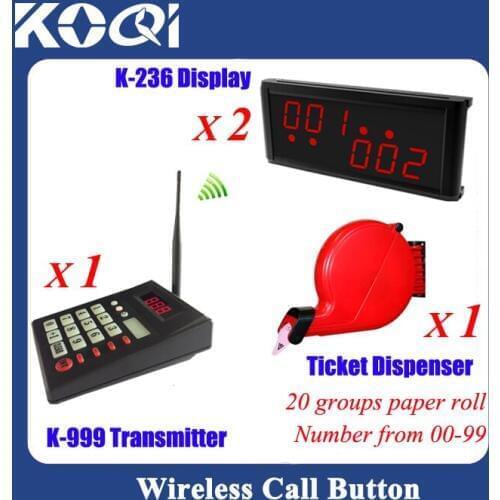 Simple guest queue paging system ticket dispenser with number screen and transmitter hospital equipment free shipping