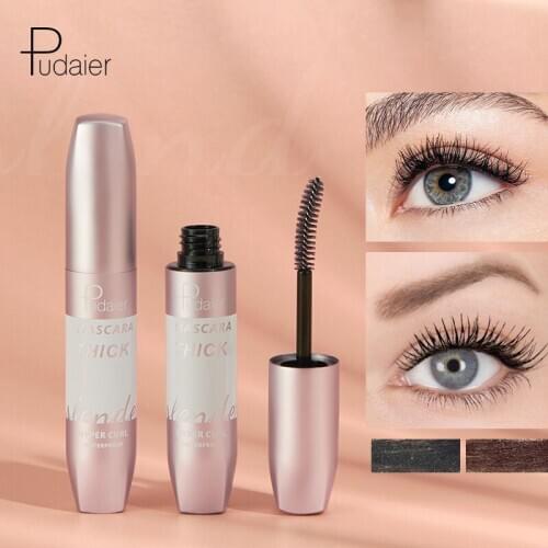 Pudaier 3D Curl Mascara Volume Waterproof Lash Extensions Makeup Silk Graft Growth Fluid Professional Rimel for Eye