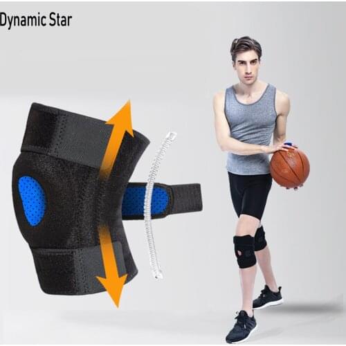 Sports Compression Crossfit Knee Brace Fitness Knee Pads Spring Support Patella Running Cycling Basketball Protector Kneepads