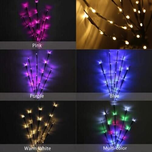 3 Pcs LED Twig Lights Tree Lights Flexible Decor Light For Home Room Party light