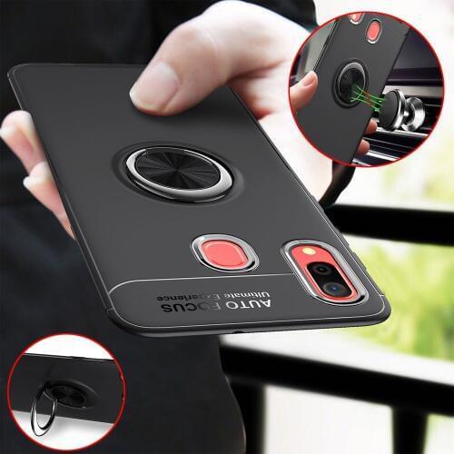 360 Rotating metal Silicone Ring Case For Samsung Galaxy M10 M20 M30 A40S A10 A30 A40 A50 A70 A20 Magnet Holder TPU Cover