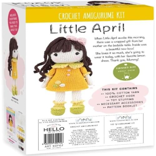 Amigurumi Crochet Kit 14 – 24 cm High DIY Material Package Stuffed Doll Materials Doll Making Kit Tuva Crochet Knitting Kit