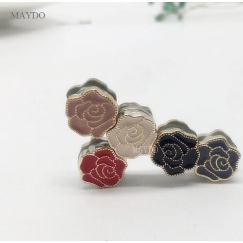 XT165 6pcs Fashion Small Size Flower Brooches Pin Scarf Buckle Metal Muslim Headwear Abaya Khimar Magnetic Hijab Scarf Magnet