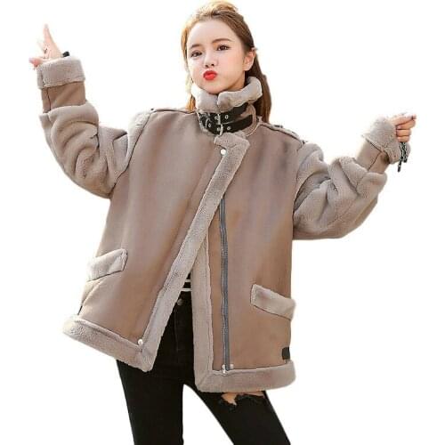 Korean Jacket Women Fur Coat Womens Autumn Deerskin Velvet Fur Clothing Loose Winter Coat Women Ropa Mujer Invierno New Casaco