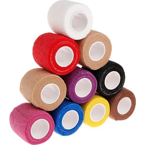 1 Roll 5*450cm Disposable Self-adhesive Flex Elastic Bandage Tattoo Handel Grip Tube Wrap Elbow Stcik Medical Tape Accessories