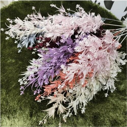 1pc Plastic straight rod pearl flower branch diy Home garden bonsai ornaments wedding party decoration fake flowers