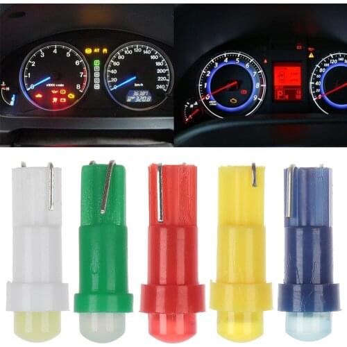 10/20pcs T5 COB Auto1LED Car Dashboard Gauge Instrument Multi-color Lights Bulbs Wedge Speed Meter Auto Parts