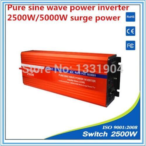 2500W pure sine wave inverter DC24V to AC220V inverter,solar power inverter with auto transfer switch