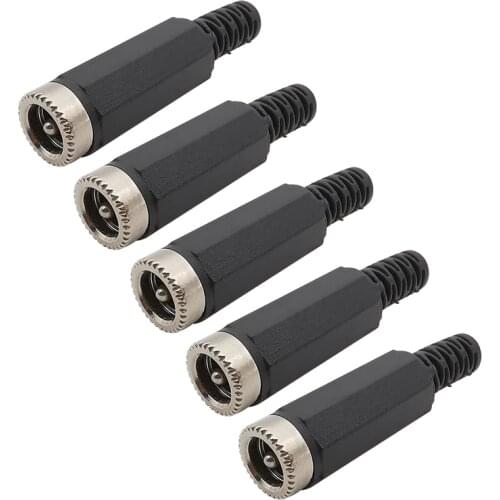 5/10Pcs 5.5x2.1mm Welding DC Power Female Jack Socket Adapter 5.5*2.1mm Soldered Barrel DC Jack Connectors for DIY Projects