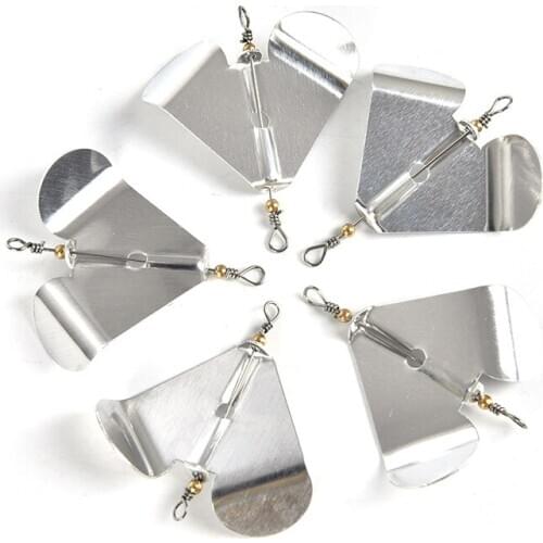 5 Pcs New Rotating blade fiy fishing hard metal Spinner bait Spoon fishing wobblers Tackle Fishing Sequins Lures