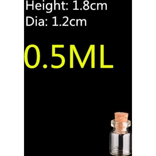 50pcs/Lot -Glass Tube with Cork Stoppers Small Mini Glass bottles Vials Jars small Glass Bottle With Cork Cute Glass Tube