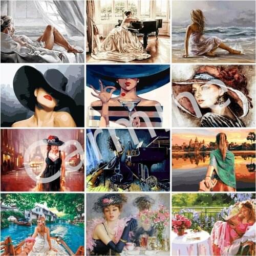 DIY 5D Diamond Painting Abstract Girl Woman Cross Stitch Embroidery Mosaic Picture Full Round&Square Drill Home Decoration Gift