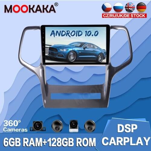 Android 10.0 128G For Jeep Grand Cherokee 08-13 Car Multimedia Player Radio GPS Navigation Auto Stereo Recorder Head Unit Audio