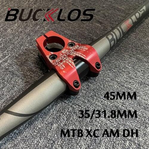 BUCKLOS 31.8/35mm Bicycle Stem Ultralight MTB Stem 28.6mm Aluminium Alloy Bike Handlebar Stem MTB AM XC DH Cycling Parts