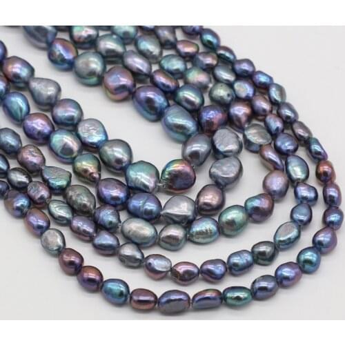 High Quality Natural Black Pearl Beads Irregural Freshwater Pearl Loose Beads for Jewelry Necklace Accessories Making 5-10mm