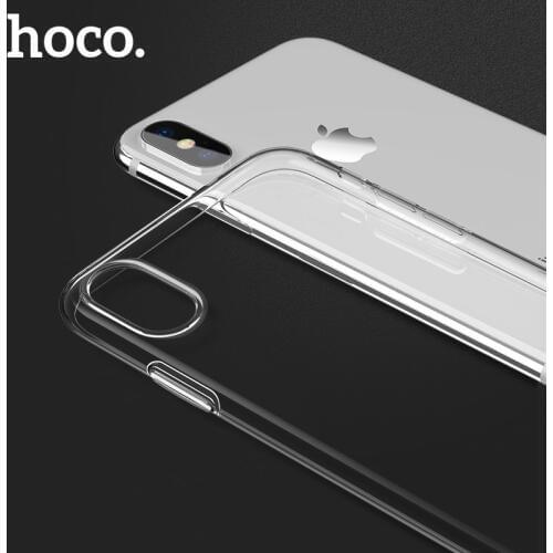 HOCO Transparent Soft Phone Case For iPhone XR XS MAX 0.8mm Ultra Thin Protective Case for iPhone X XS Back Cover Protector