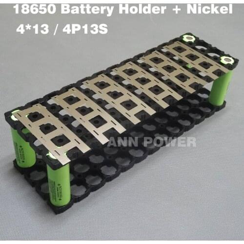 Free Shipping 4P13S 18650 battery holder + 4P2S Nickel strip for 13S 48V 10Ah li-ion battery 4*13 holder and 4*2 nickel belt