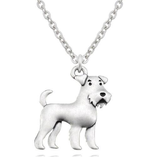 Hippie Airedale Terrier Pendant Long Necklace Boho Schnauzer Dogs Anime Best Friend Gift Necklaces For Women Men Jewelry Chocker