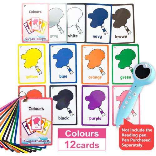 Montessori Colors English Animal Flash Card Pocket Cards Learning Educational Toys English Word Picture Match Game Baby Gift
