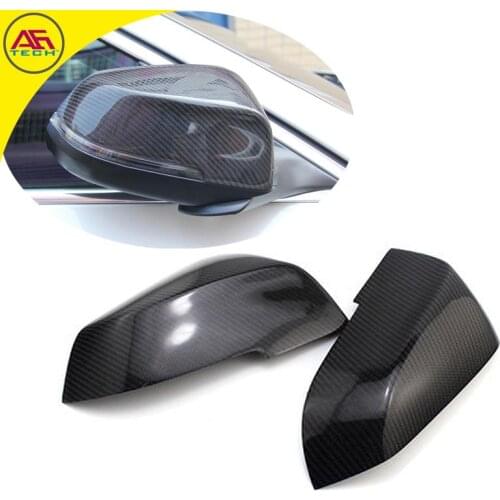 Carbon fiber sticking rearview mirrors caps side wing mirror covers for BMW 7 series F02 760 740 750 760LI 2013 up