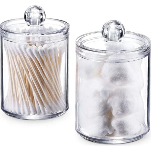 Cotton Swabs Storage Holder Box Transparent Makeup Cotton Pad Cosmetic Jewelry Organizer Plastic Container Homehold Case Box