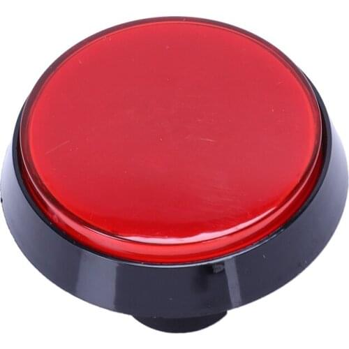 Red LED Lamp 52mm Dia Round Push Button w Limit Switch for Arcade Video Game