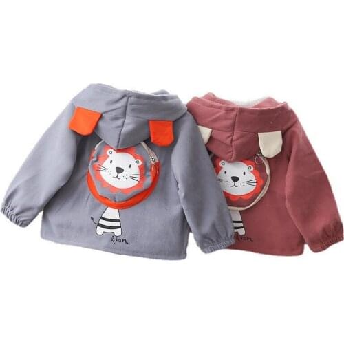 New Spring Autumn Baby Girl Clothes Fashion Boy Jacket Children Cartoon Hooded Coat Toddler Sport Costume Infant Kids Sportswear