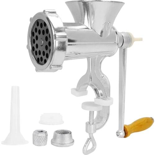 Multifunction Aluminum Alloy Manual Meat Grinder Meat Grinding Machine with Sausage Making Device