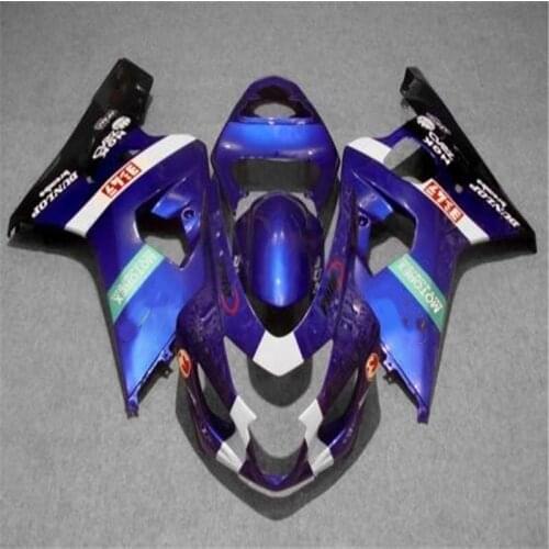 For GSXR 600 750 K4 04 05 GSXR600 GSXR750 2004 2005 ABS black blue Fairings set+gifts Motorcycle Fairing Kit