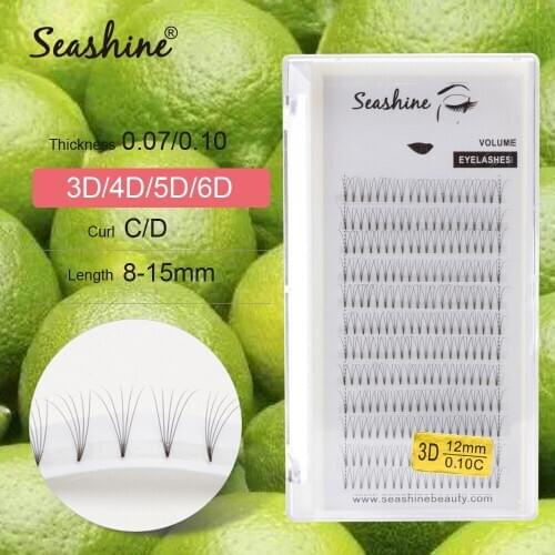 Seashine Lashes 3D/4D/5D/6D Premade Fan Volume Eyelash Extensions for Professional Lashes Russian Volume Pre-made Lashes