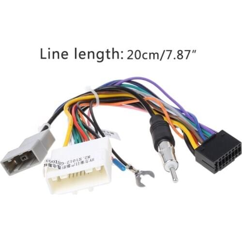 New 1 Set 16Pin Car Head Unit Wire Harness Adapter Car Stereo Radio Power Connector For Nissan OEM Car Radio Harness