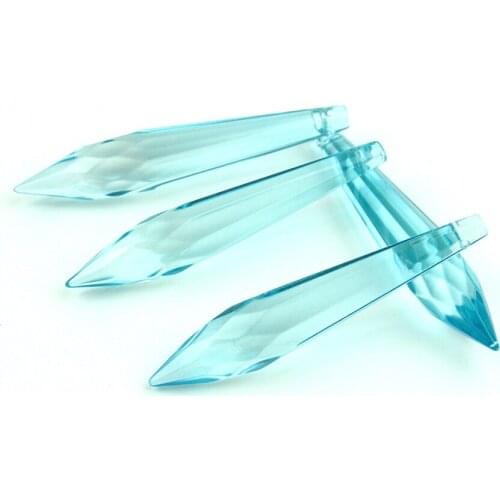 38MM/63MM/76MM Lt.aquamarine Crystal U Drop Ornament Prism Chandelier Hanging Glass Pendant Lighting Parts