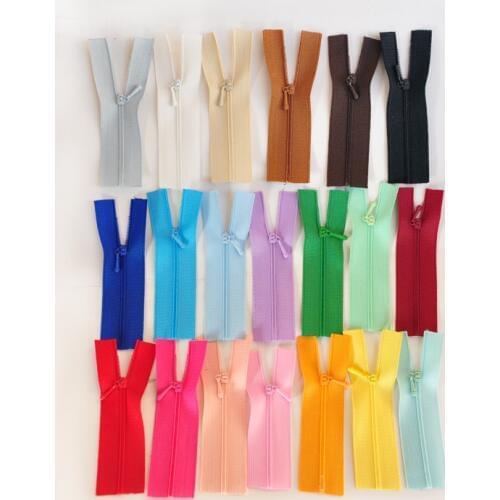 20COLORS Resin Nylon Close-End 0# Length 7cm Mini Zipper for DIY DOLL Baby Child Clothing Garment Applique Accessory