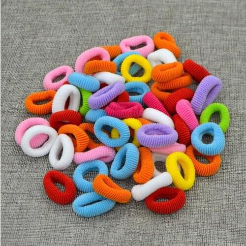 2.5 Cm 50 Pcs/Lot New Holder Rubber Bands Black White Colorful Rope Ties Gum Elastics Hair Band For Girl Women Hair Accessories