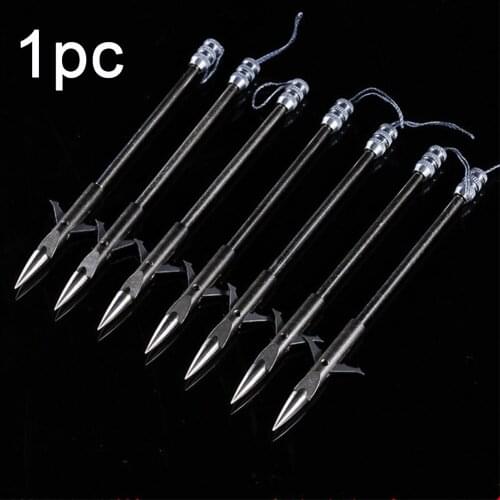 1PC 158mm Stainless Steel Hunting Shooting Fish Slingshot Silver Fishing Catapult Dart Arrow Head Outside Fishing Accessory