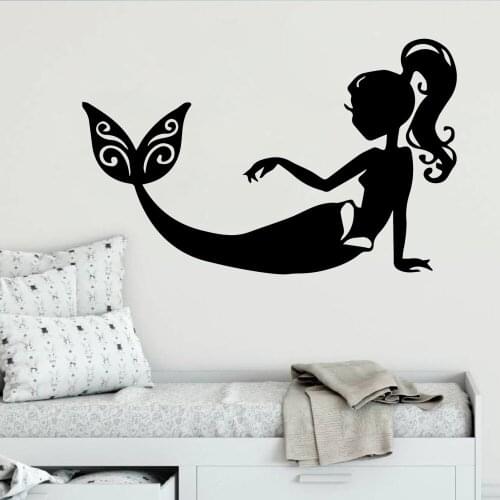 Fashion Mermaid Self Adhesive Vinyl Wallpaper Decor Living Room Bedroom Removable Rooms Home Decoration
