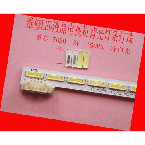 100piece/lot FOR repair Sony Skyworth LCD TV LED backlight Article lamp SMD LEDs Seoul 7020 3V Cold white light emitting diode