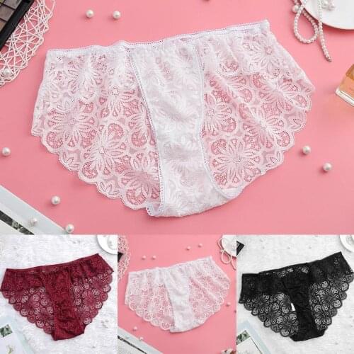 New fashion woman sexy thong thong thong lace lace cotton inner panties low waist panties Large size multicolor трусы женские 05