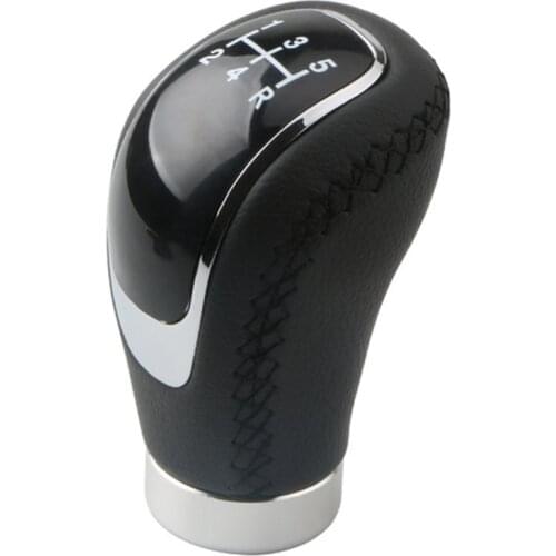 Universele Auto Pu Leer Pookknop Manual Transmissie Met Pookknop Vervangbare Cap Cover 5/6 Speed Shifter Lever