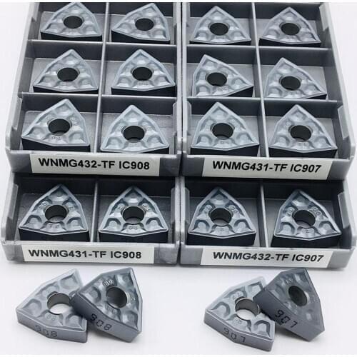 WNMG080404 TF WNMG080408 TF IC907/908 External turning tool Carbide insert WNMG 080408 Lathe milling cutter tool Turning insert
